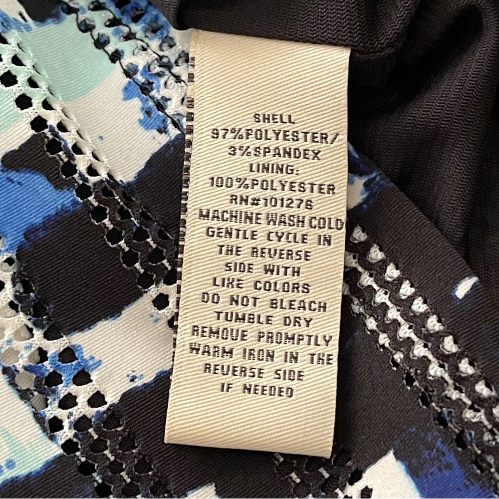 ECI Skirt Women M Blue Pull On Abstract Artsy NWT - Picture 12 of 13